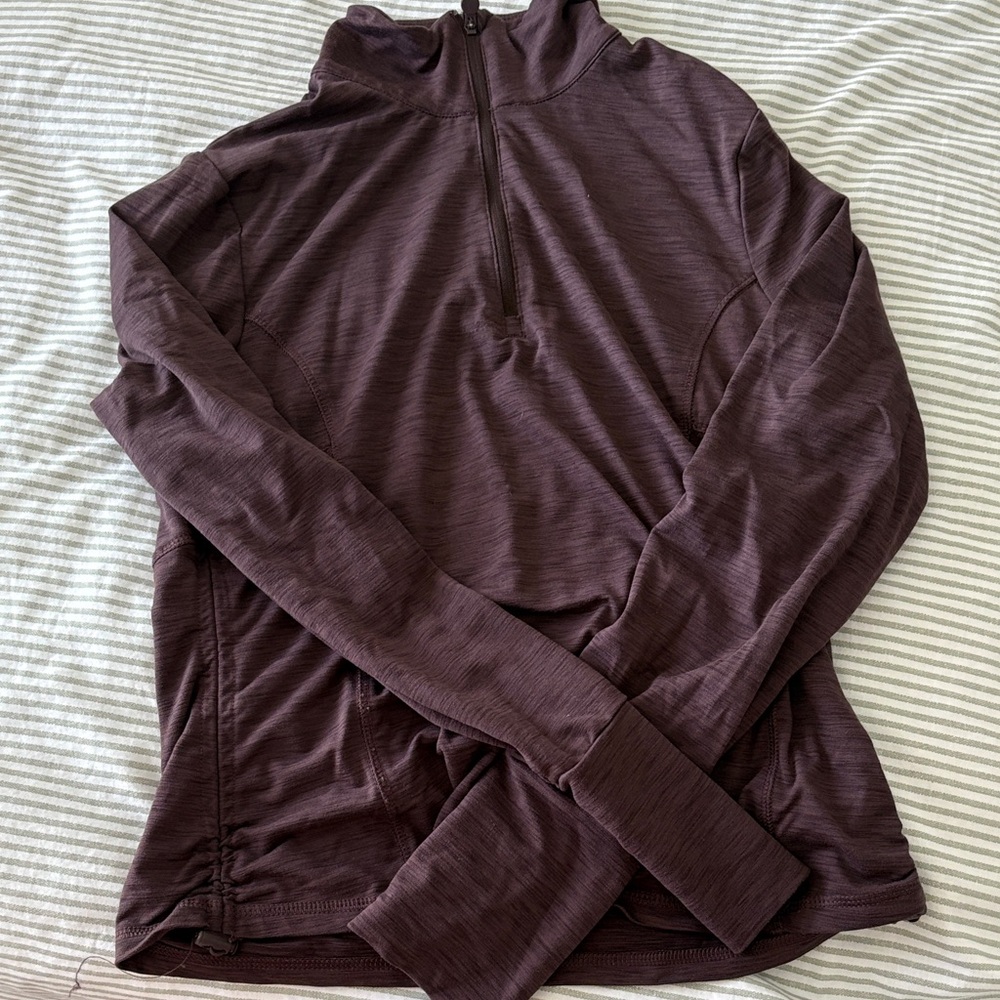 Apana Brown Quarter-Zip Pullover
